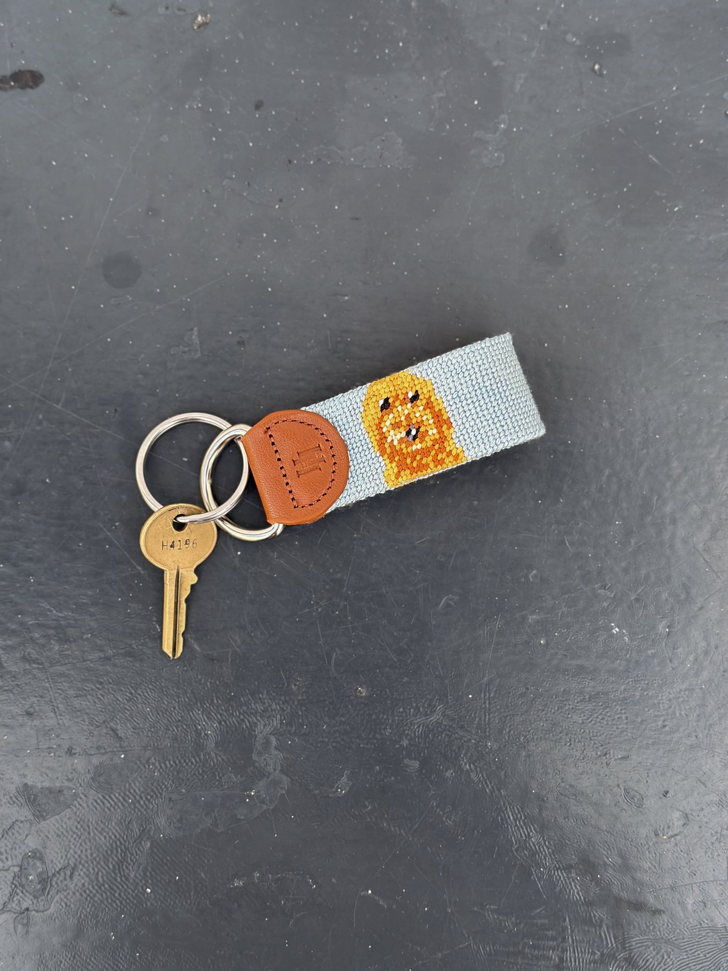 Goldendoodle Needlepoint Key Fob