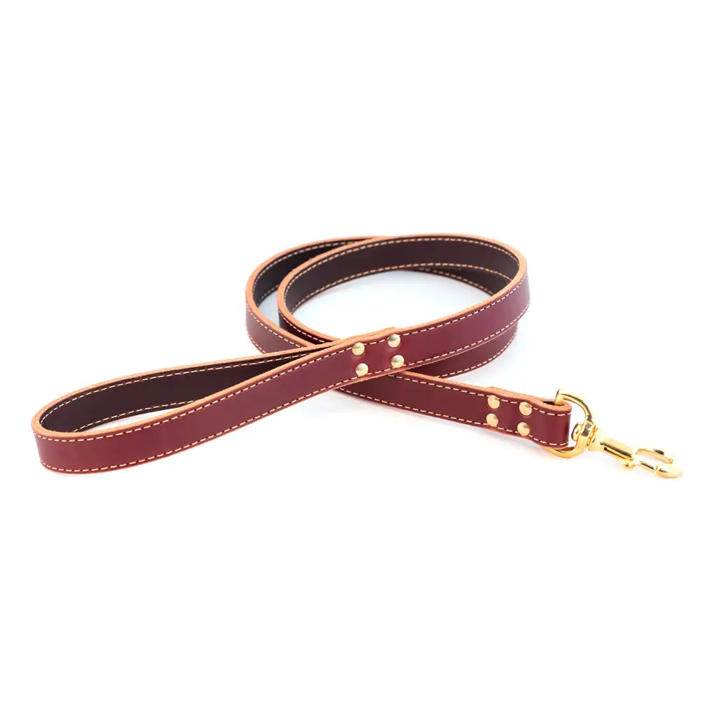 Lake Country Stitched Leather Leash 4ft