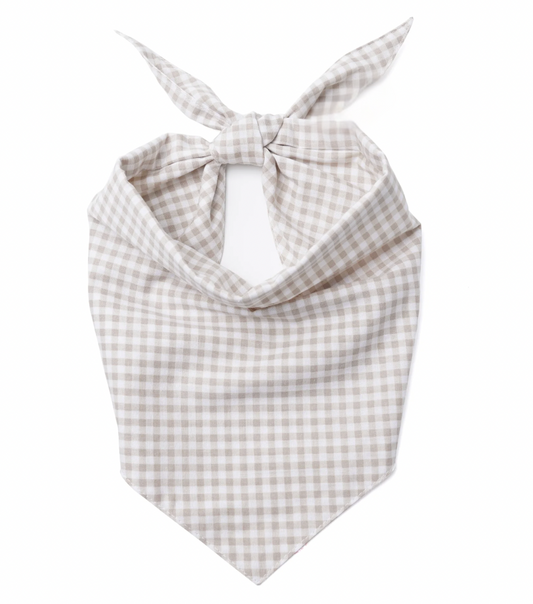 Biscuit Gingham Dog Bandana