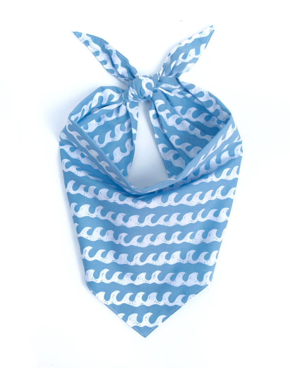 White Caps Dog Bandana