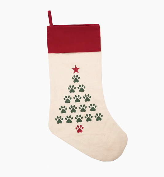 Christmas Tree Paws Stocking