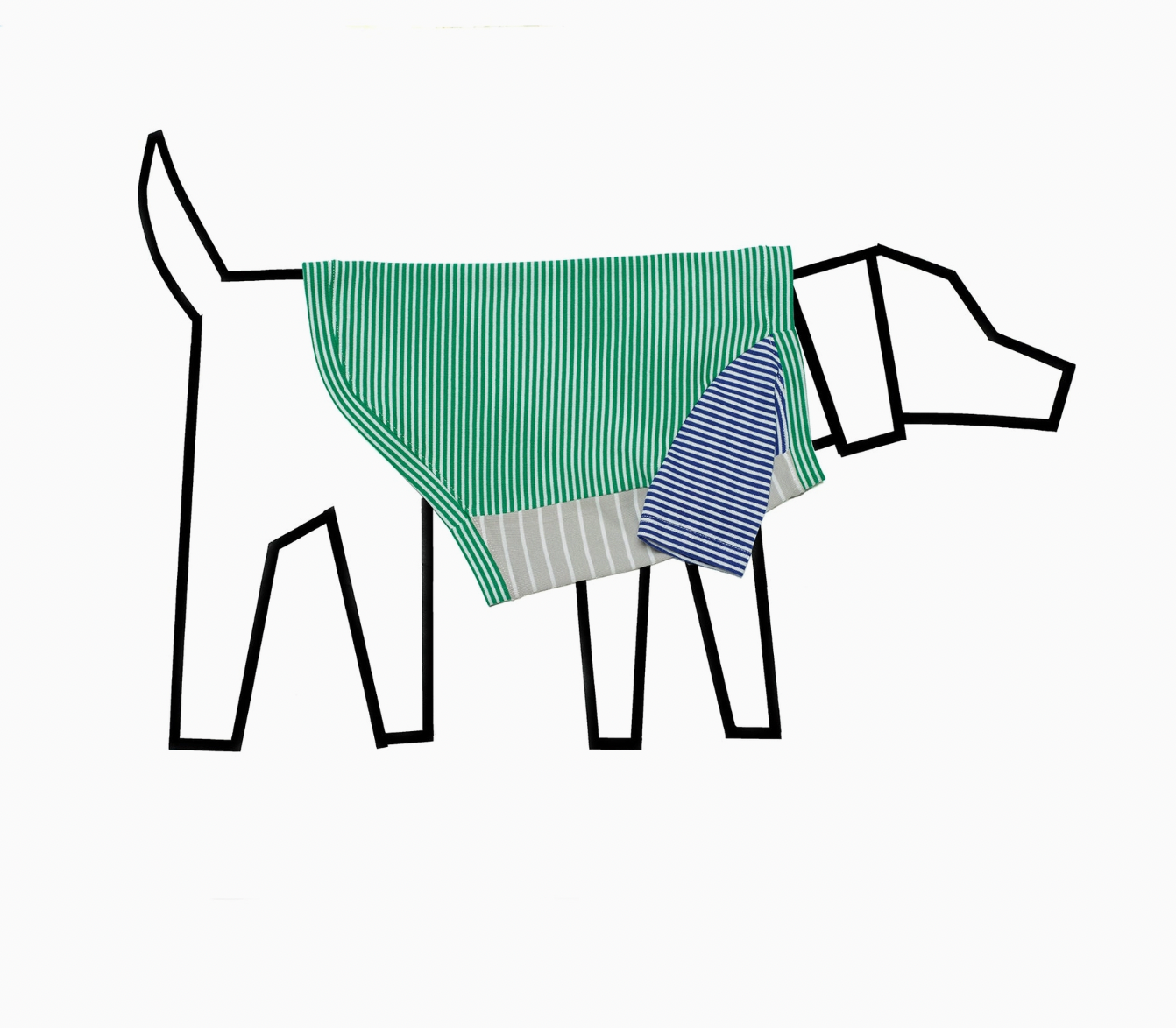 Green & White Crazy Striped T-Shirt