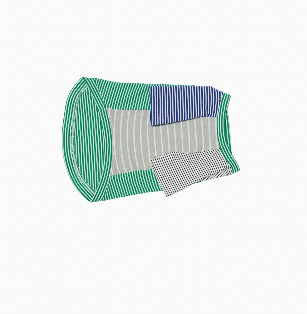 Green & White Crazy Striped T-Shirt
