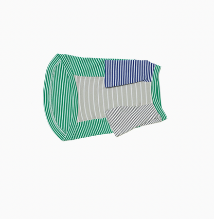 Green & White Crazy Striped T-Shirt