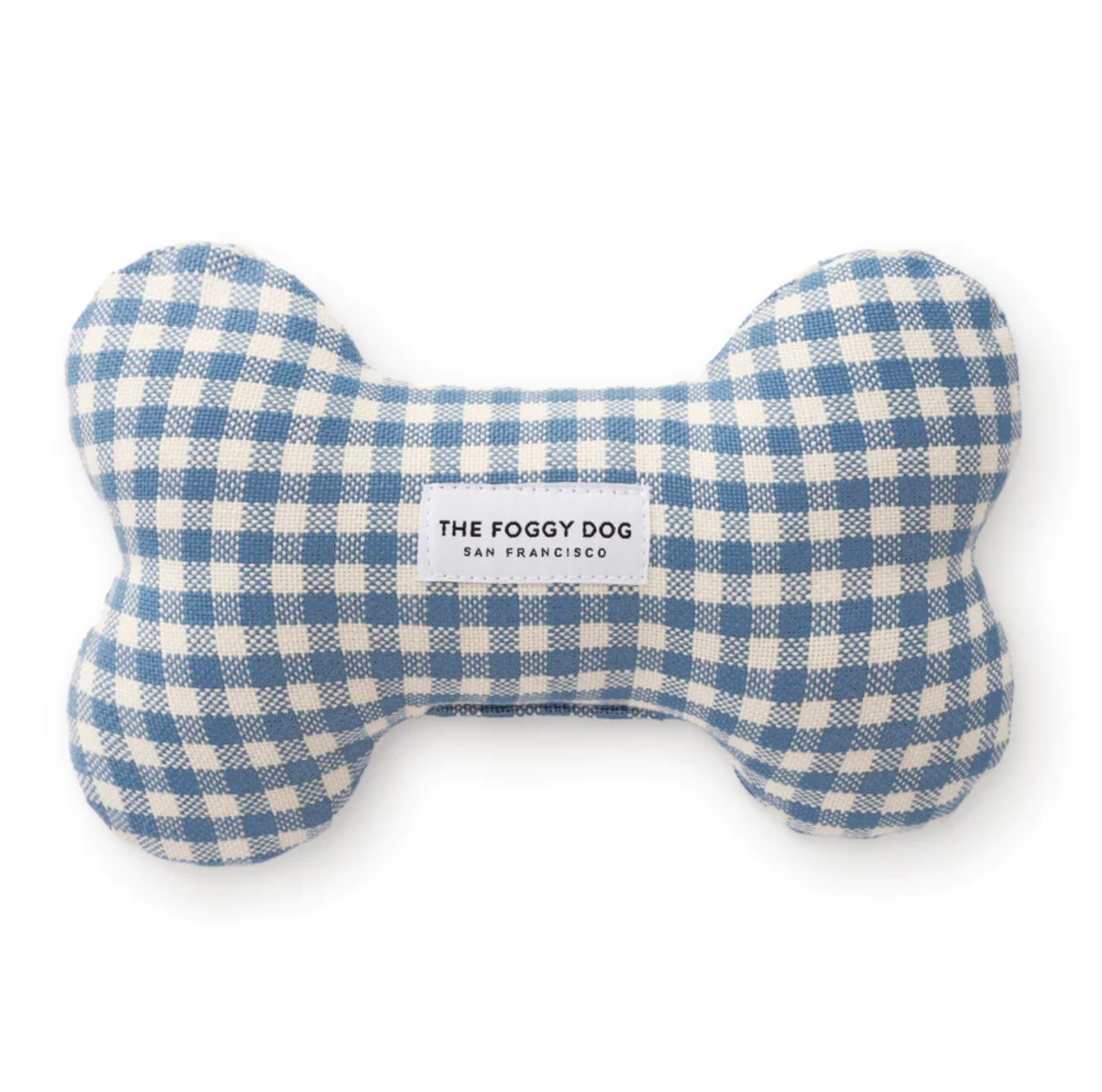 Cloud Blue Gingham Dog Squeaky Toy