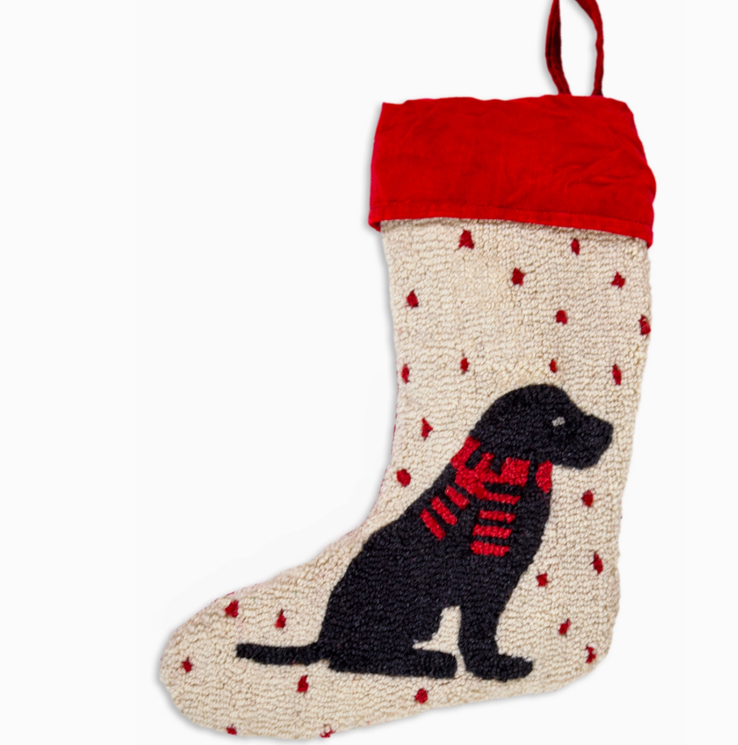Wool Dog Christmas Stocking
