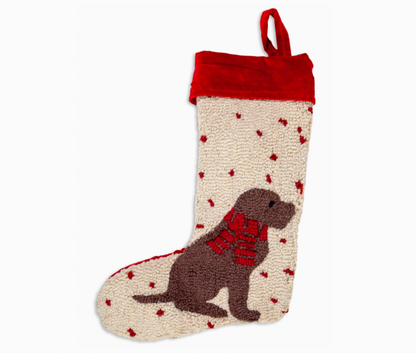 Wool Dog Christmas Stocking