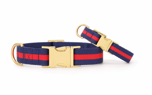Mariner Striped Webbing Dog Collar