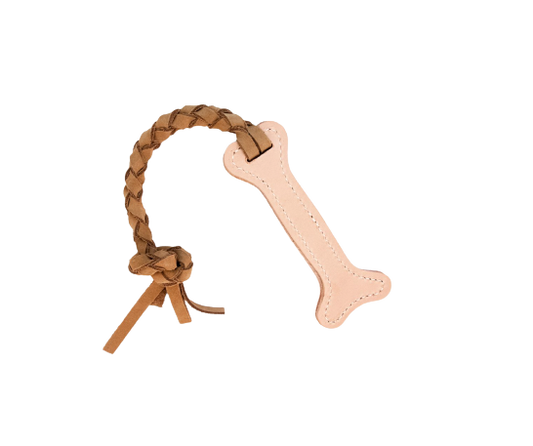 Leather Bone Tug Toy
