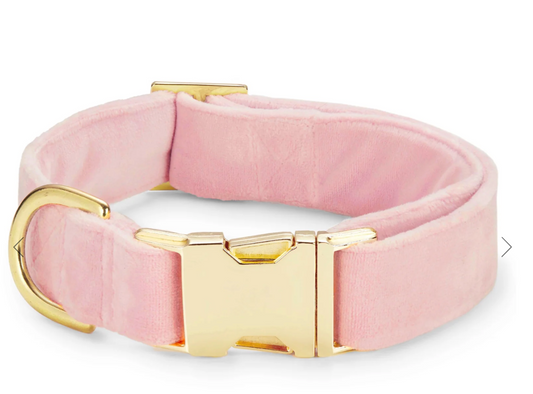 Pink Velvet Dog Collar