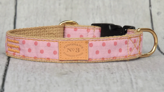 Raspberry Dots Collar