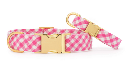 Hot Pink Gingham Collar