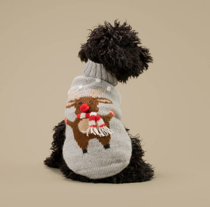 Christmas Moose Dog Sweater