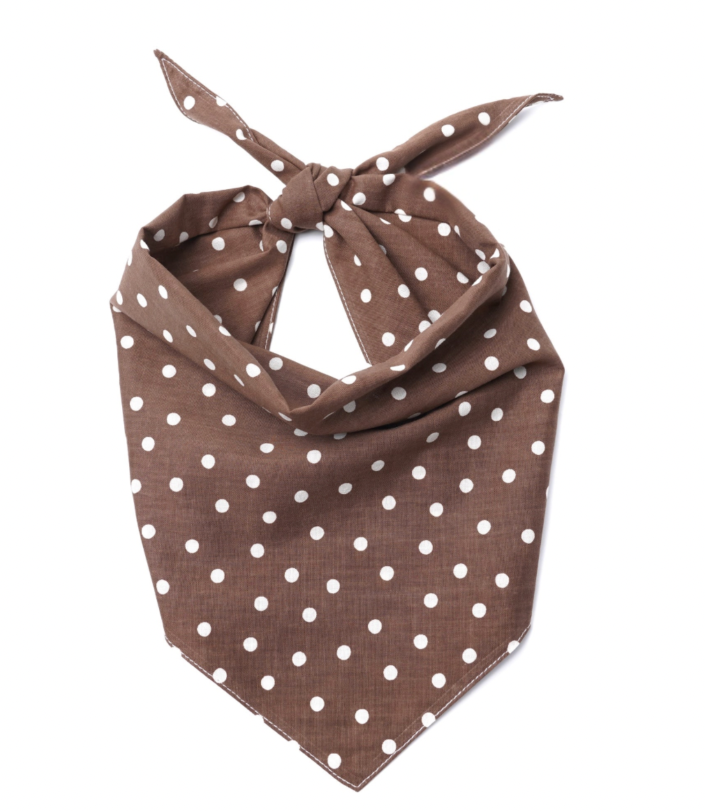 Chocolate Dot Dog Bandana