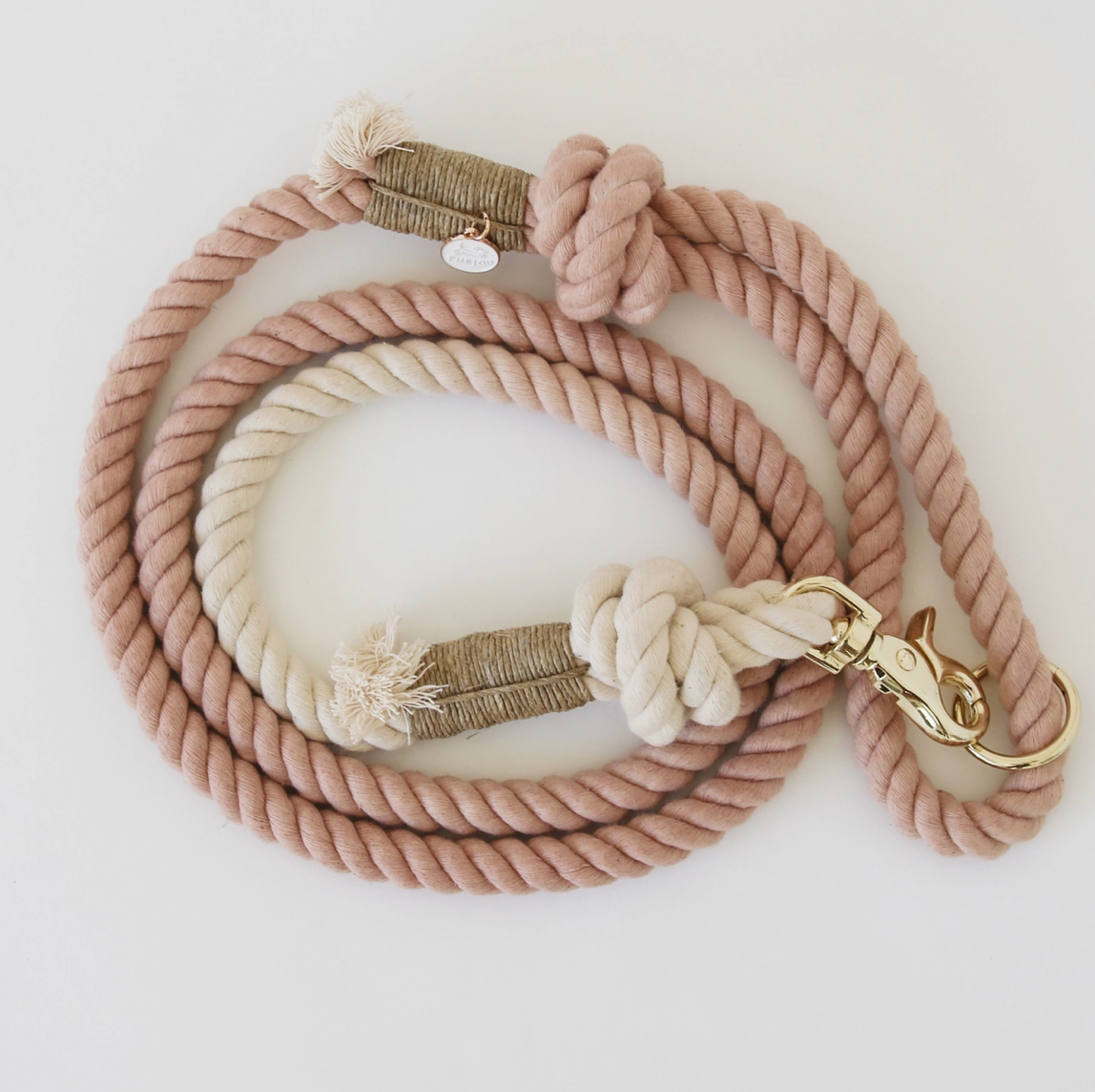 Dusty Rose Cotton Rope Leash