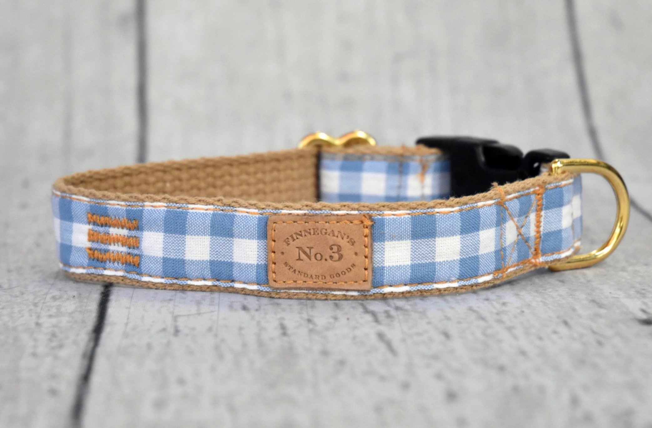 Sparrow Blue Gingham Collar