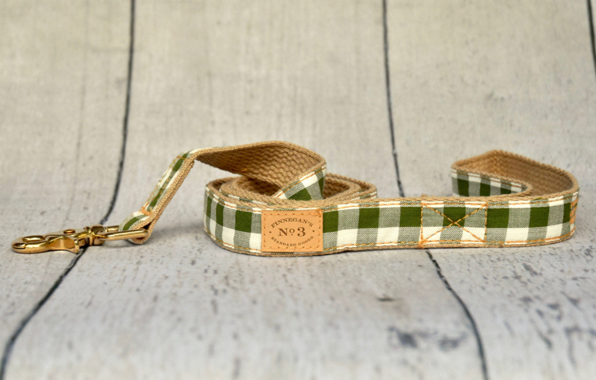 Big Olive Gingham Lead