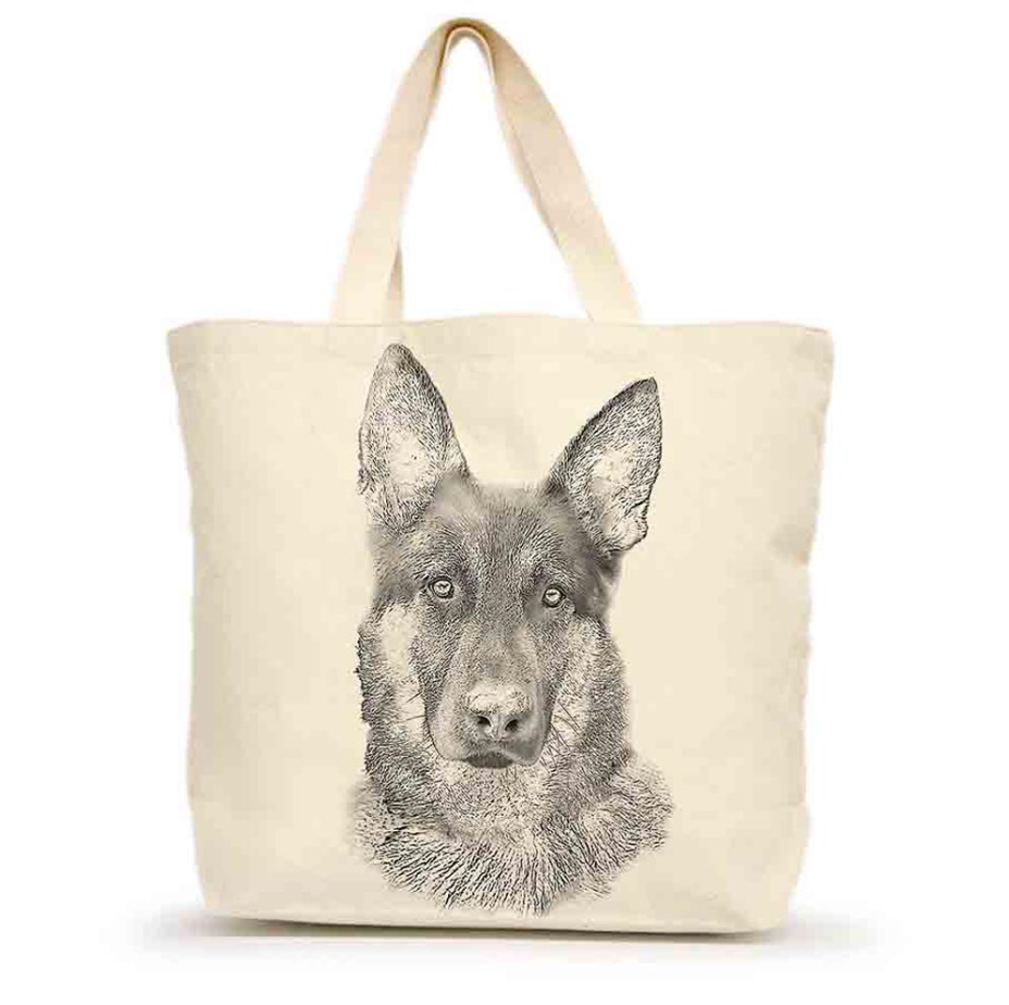 Large Canvas Dog Tote