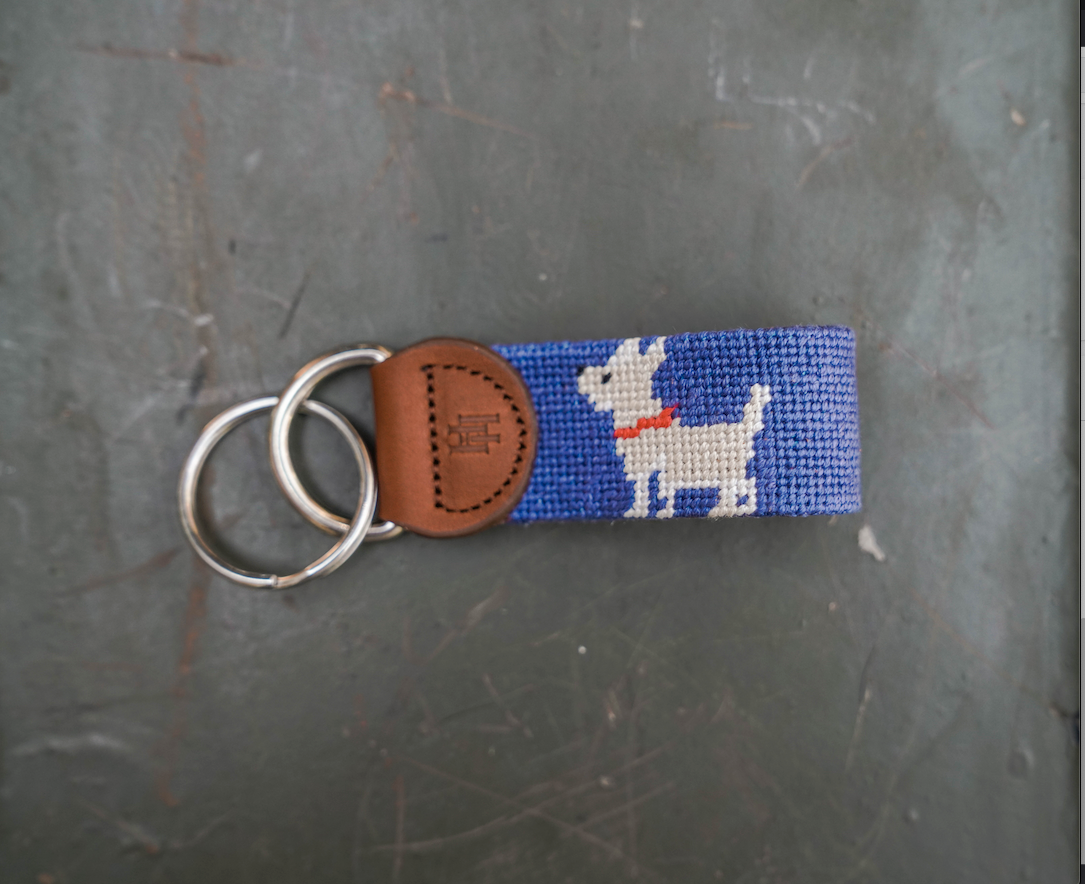 Westie Needlepoint Key Fob