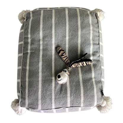 Pom Pom Grey & White Dog Bed