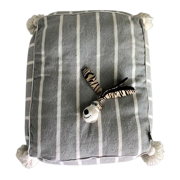 Pom Pom Grey & White Dog Bed